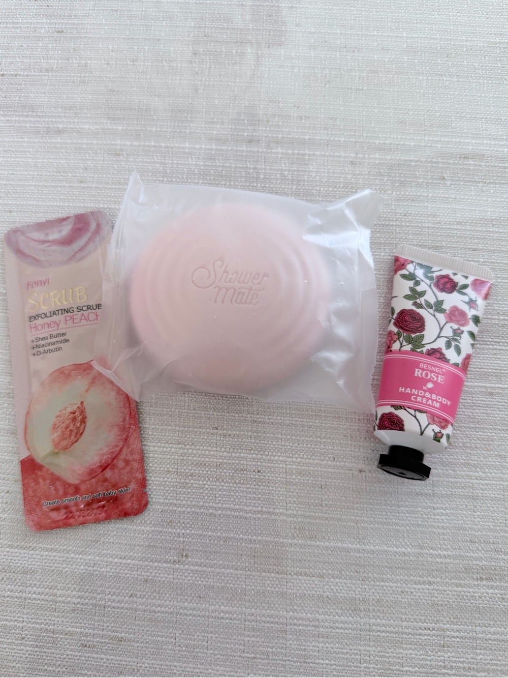3 piece set- exfoliating scrub, bar soap and cream